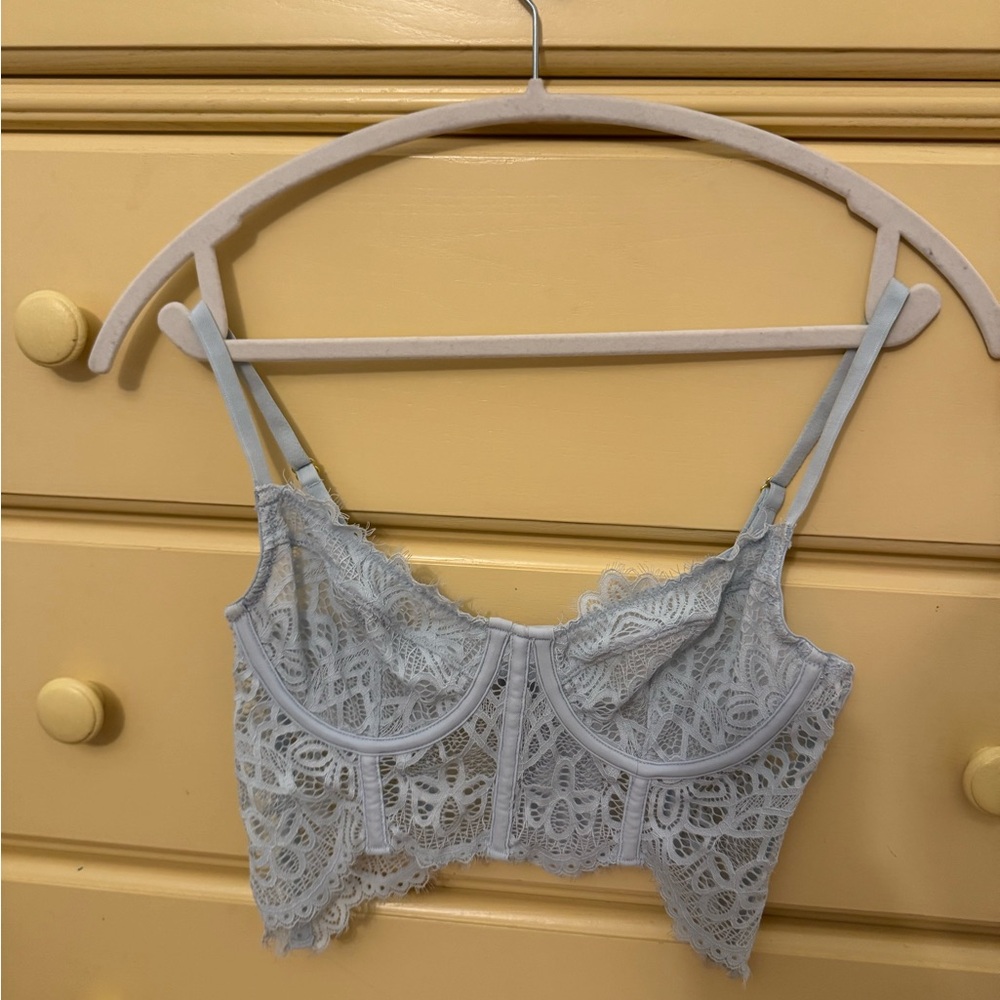 Lace Bralette in Light Blue